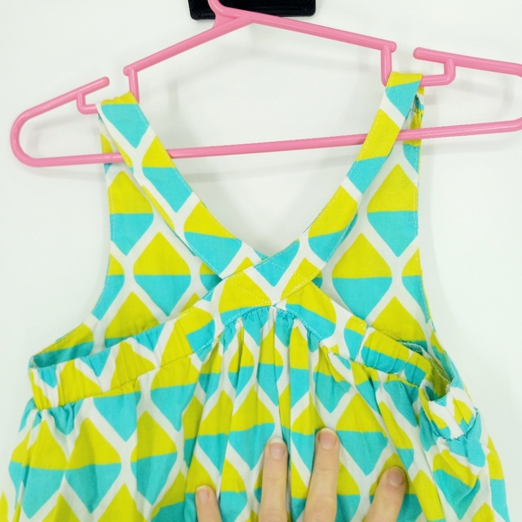 Carter's Size 5 Neon Blue & Green Sleeveless Geometric Bright Tunic Top/Dress - Picture 5 of 6